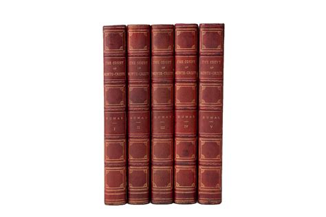 5 Volumes Alexandre Dumas The Count Of Monte Cristo For Sale At 1stdibs