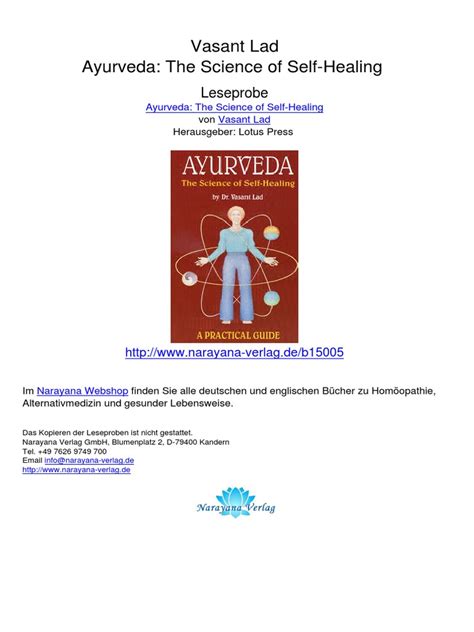 Ayurveda Book, Vasant Lad | Pulse | Medicine | Free 30-day Trial | Scribd