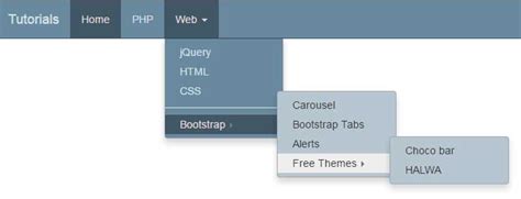 Creating Navbar In Bootstrap With Multiple Child Level Menus