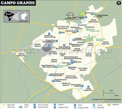 Campo Grande Mapa | Campo Grande Brazil Map