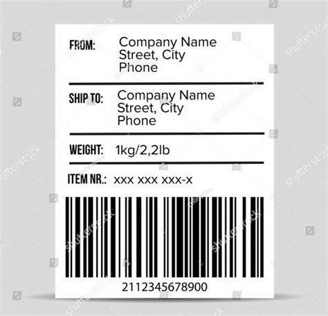 Shipping Label 12 Examples