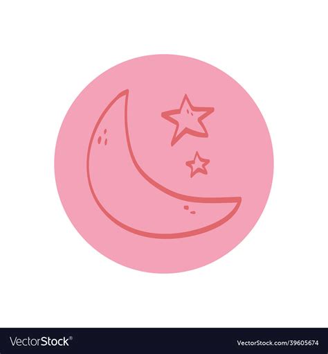 Moon And Stars Royalty Free Vector Image Vectorstock