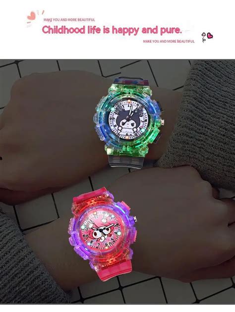 Montre LED enfant Sanrio Kawaii Cannelle Kuromi Ma Mélodie Test