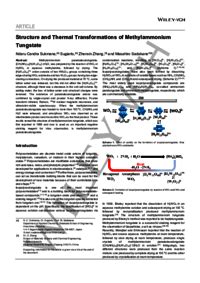 Structure and Thermal Transformations of Methylammonium Tungstate 広島