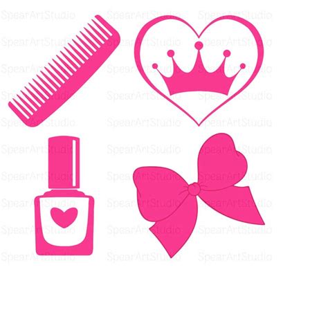 Pink Svg Barb Icons Bundle Girl Svg Babe Doll Girly Princ Inspire