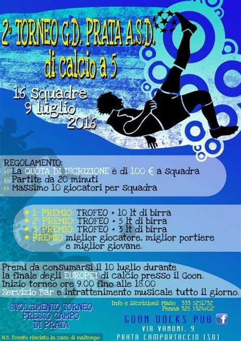 Torneo Di Calcio A 5 G D Prata A S D Valtellina Sport