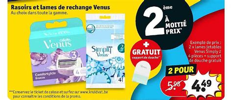 Promo Rasoirs Et Lames De Rechange Venus Chez Kruidvat Icatalogue Fr