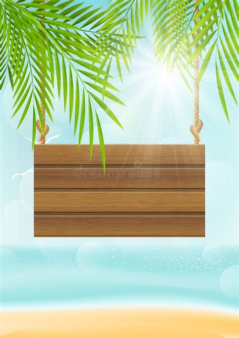 Tropical Beach Bar Signboard Stock Vector Illustration Of Menu Glass