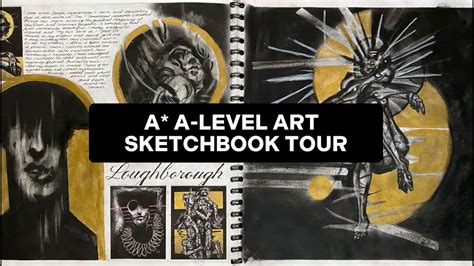 A* A-Level art sketchbook tour. - YouTube