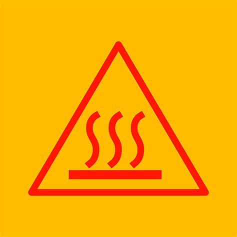 Precaución Señal De Advertencia De Superficie Caliente 12319445 Vector