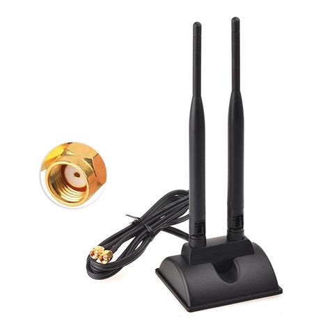 Eightwood Dual WiFi Antenna With RP SMA Male Connector 2 4GHz 5GHz