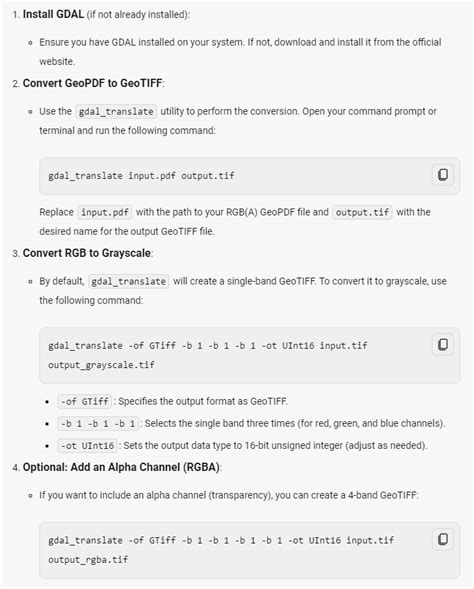 Gdalwarp Convert Rgb A Geopdf To Grayscale Geotiff With Gdal