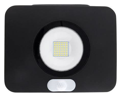 Projecteur Led Tanche W Avec D Tecteur Noir Bricomarch