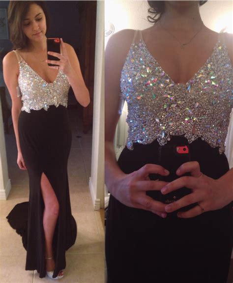 Black Satin Evening Dresses Deep V Neck Sleeveless Long Prom Gowns