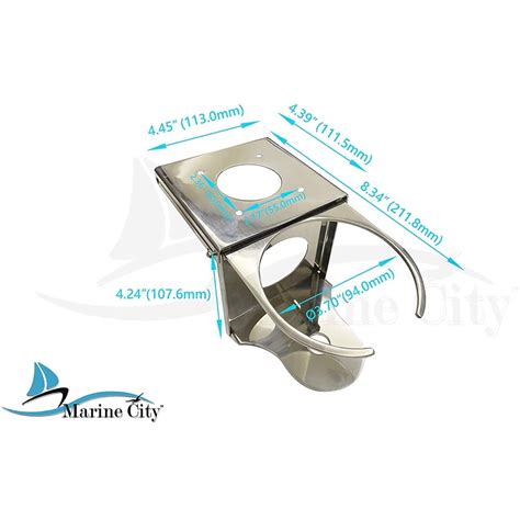 Marine City Stainless Steel Marine Hidden Foldable Drink Holder For