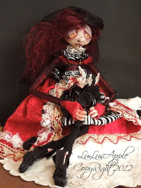 Vampire Bride Art Doll Creepy Victorian Goth Doll Ooak Etsy Vampire