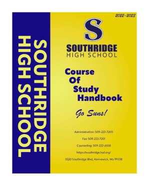 Fillable Online Academic Program Guide Southridge High School Fax