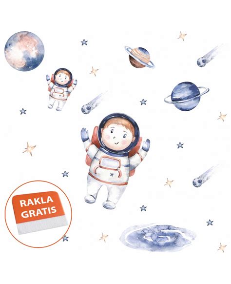 Naklejka Na Cian Dla Dzieci Kosmos Astronauci