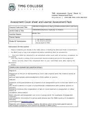 CHC50113 CHCECE018 Docx TMG Assessment Cover Sheet Learner