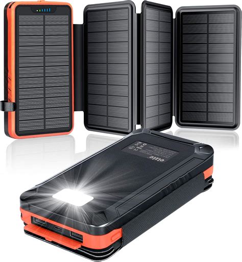 Elzle Solar Powerbank Mah Solar Ladeger T Mit Amazon De