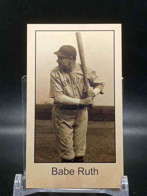 Babe Ruth Reprint Mini Rectangular Card New York Yankees Etsy