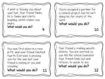 Conflict Resolution Task Cards Problem Solving Scenarios Tpt