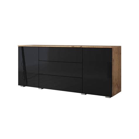 Meubella Dressoir Pure Zwart Eiken 150 Cm Blokker