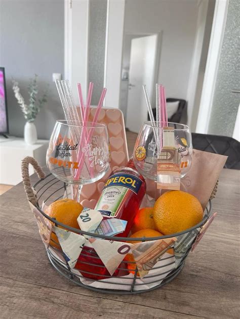 Geldgeschenk Aperol Orangen Sommer Hochzeitsgeschenk