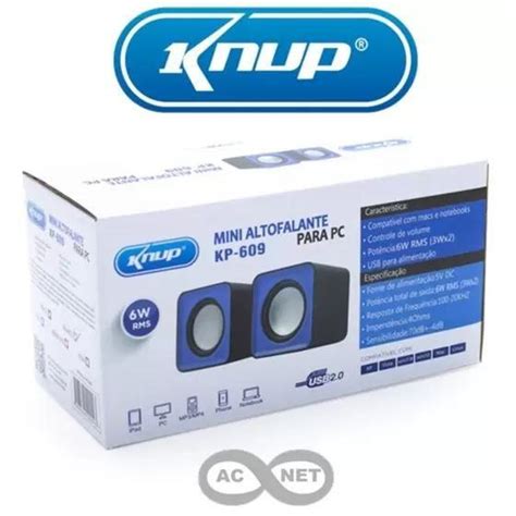 Caixa De Som Para Pc Notebook Ou Celular Knup Kp W Caixa De