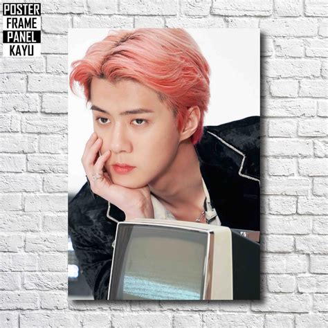 Jual Poster Exo Sehun Billion Views Frame Kayu Solid A Shn