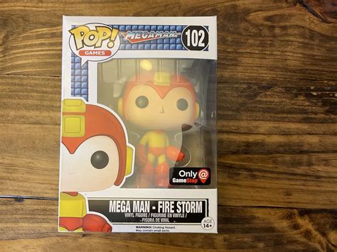 Funko Pop Mega Man Fire Storm Gamestop Exclusive New In