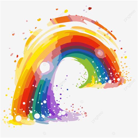 Arco Iris De Fondo Transparente Vector Png Pegatina Clipart