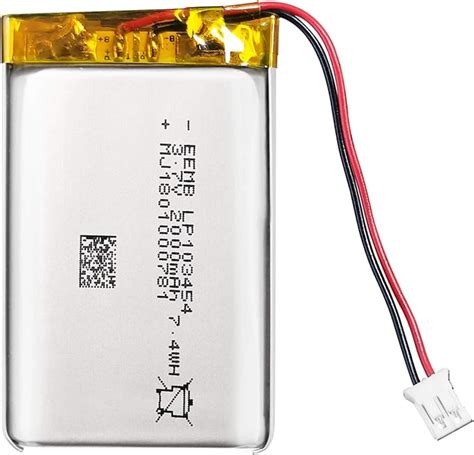 EEMB 3 7V Lithium Ion Polymer Battery 2000mAh 103454 Lipo Battery