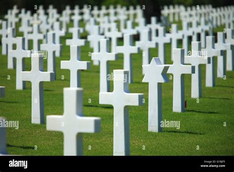 France Calvados Colleville Sur Mer Alignments Graves In The Memorial