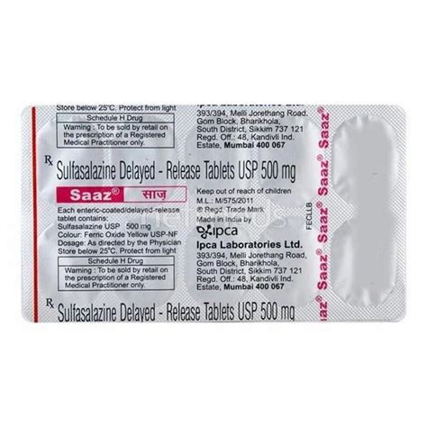 Saaz Ds Tablet At Rs 68 Box Sulfasalazine Tablets In Nagpur ID