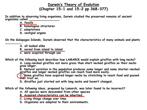 PPT Darwins Theory Of Evolution Chapter 15 1 And 15 2 Pp 368 377