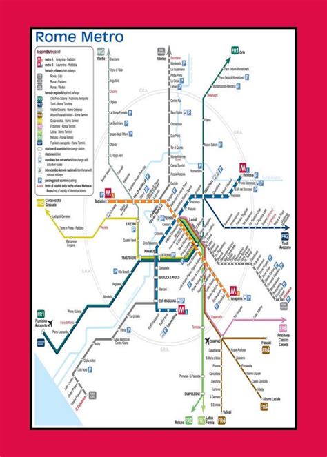 Printable Map Of Rome Metro