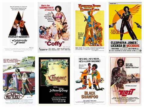 64 Vintage 70s Movie Posters Retro Classic Cinema Wall Art Bundle ...