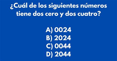 Qué número tiene dos cero y dos cuatro Una MENTE HÁBIL lo realiza en