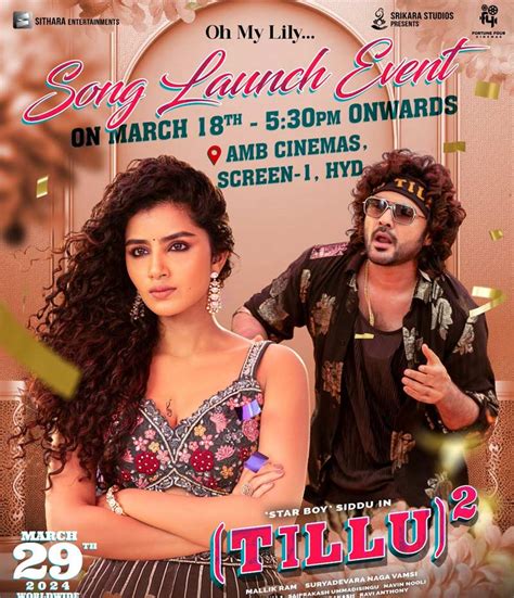 Tillu Square Third Single Gets The Date Cinejosh