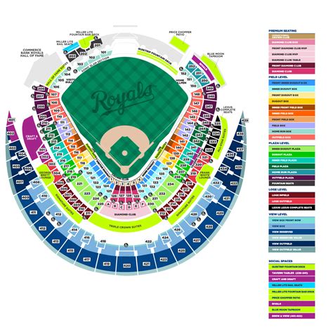 Use The Official Royals Kauffman Stadium Map To Find Your Seat And The Nearest Concessions For Game Day 7