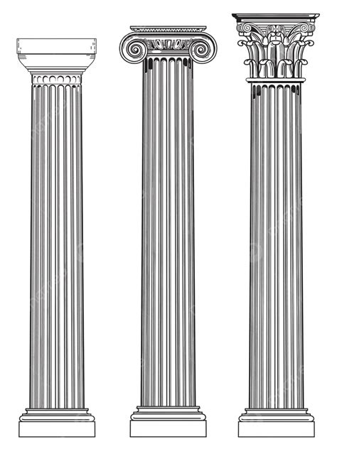 Tres Columnas Antiguas Roma Arquitectura Grecia Vector Png Dibujos Roma Arquitectónico Grecia