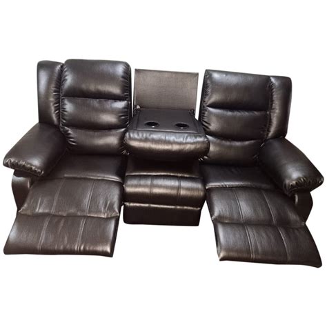 Rexine Manual Black Seater Recliner Sofa Size X Feet At Rs