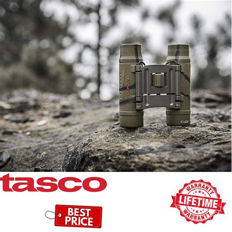 Tasco 10x25 Essentials Compact Binoculars Brown Camo