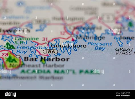 Gouldsboro maine map hi-res stock photography and images - Alamy