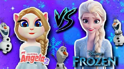 My Talking Angela New 2 New Stage Angela VS Frozen Queen Of Elsa