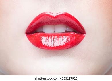 Sexy Lips Beauty Red Lip Makeup Stock Photo Edit Now