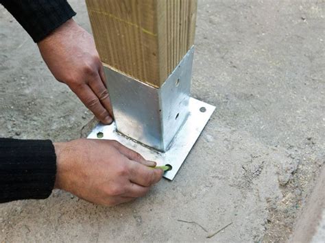 Post Base Making Posts Grasp Concrete Surface Firmly