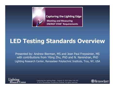 LED Testing Standards Overview