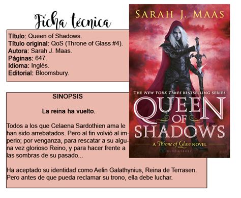 Tributo Entre Libros Rese A Queen Of Shadows Reina De Sombras